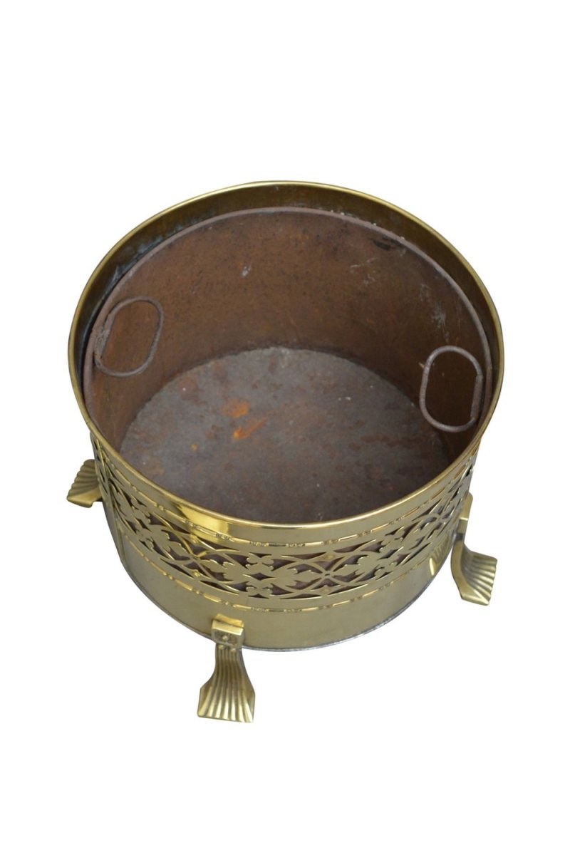 Edwardian Brass Coal Bin Or Planter - Image 4
